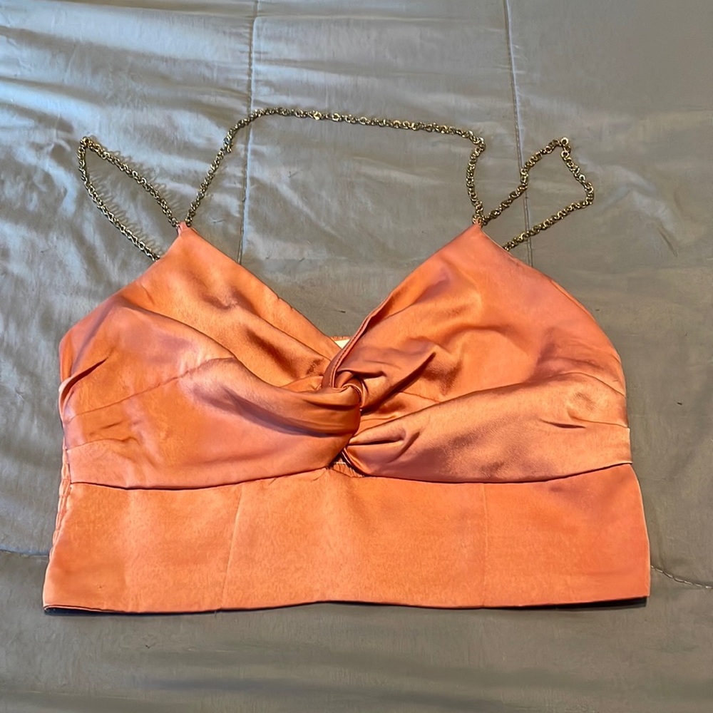 Orange crop top